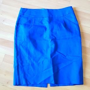 J Crew the pencil skirt,  blue, size 4. Excellent condition